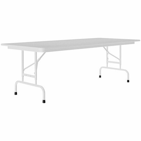 CORRELL 30x72 Gray Granite Folding Table, Adjustable Height, Thermal-Fused Laminate Top, Gray Frame 384FA3072TFG